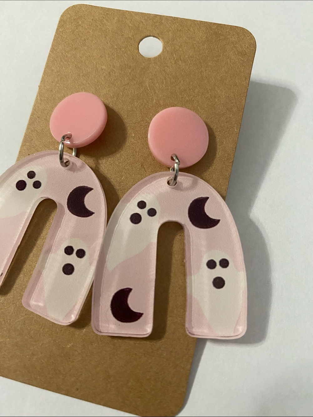 Ghostly Moon Earrings - Picture 3 of 3